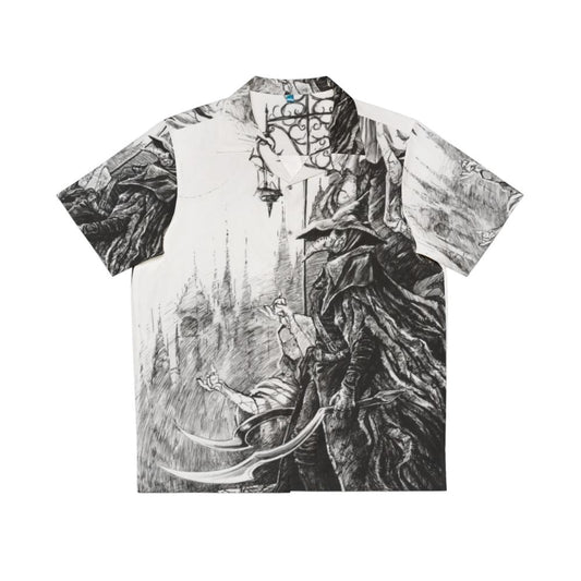 Bloodborne Eileen the Crow Hawaiian Shirt with Plague Doctor Motif