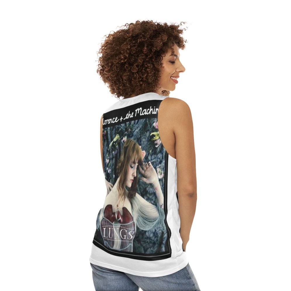 Unisex floral tank top - women back