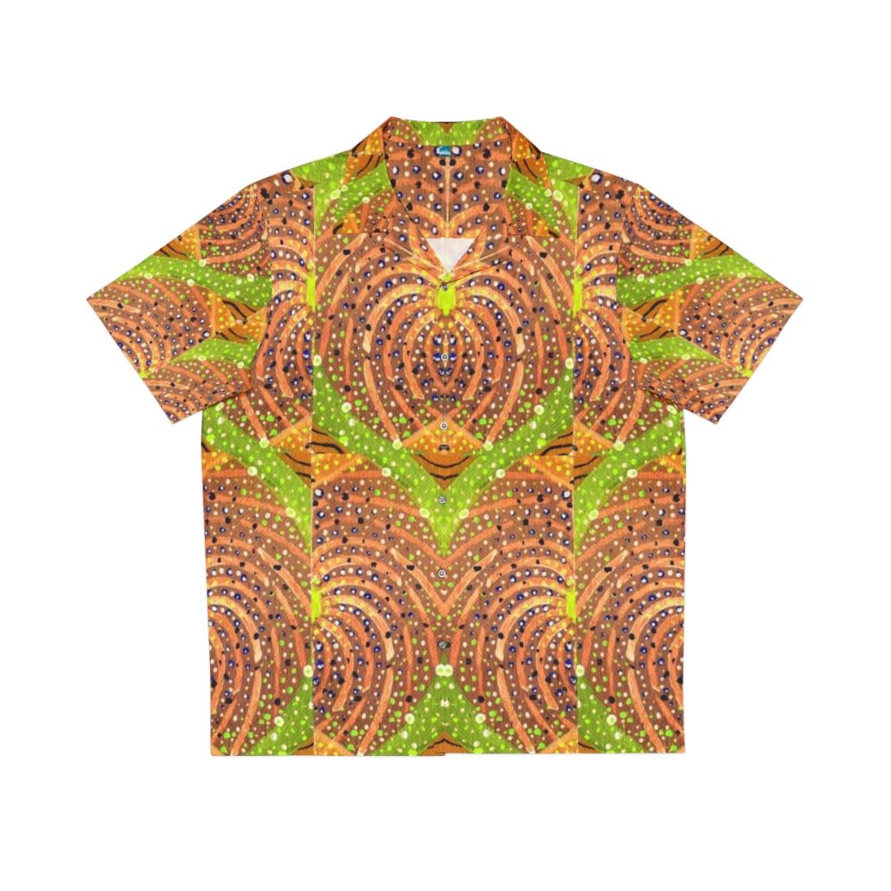 Autumn Masquerade 2 Abstract Hawaiian Shirt with Tropical Floral Pattern