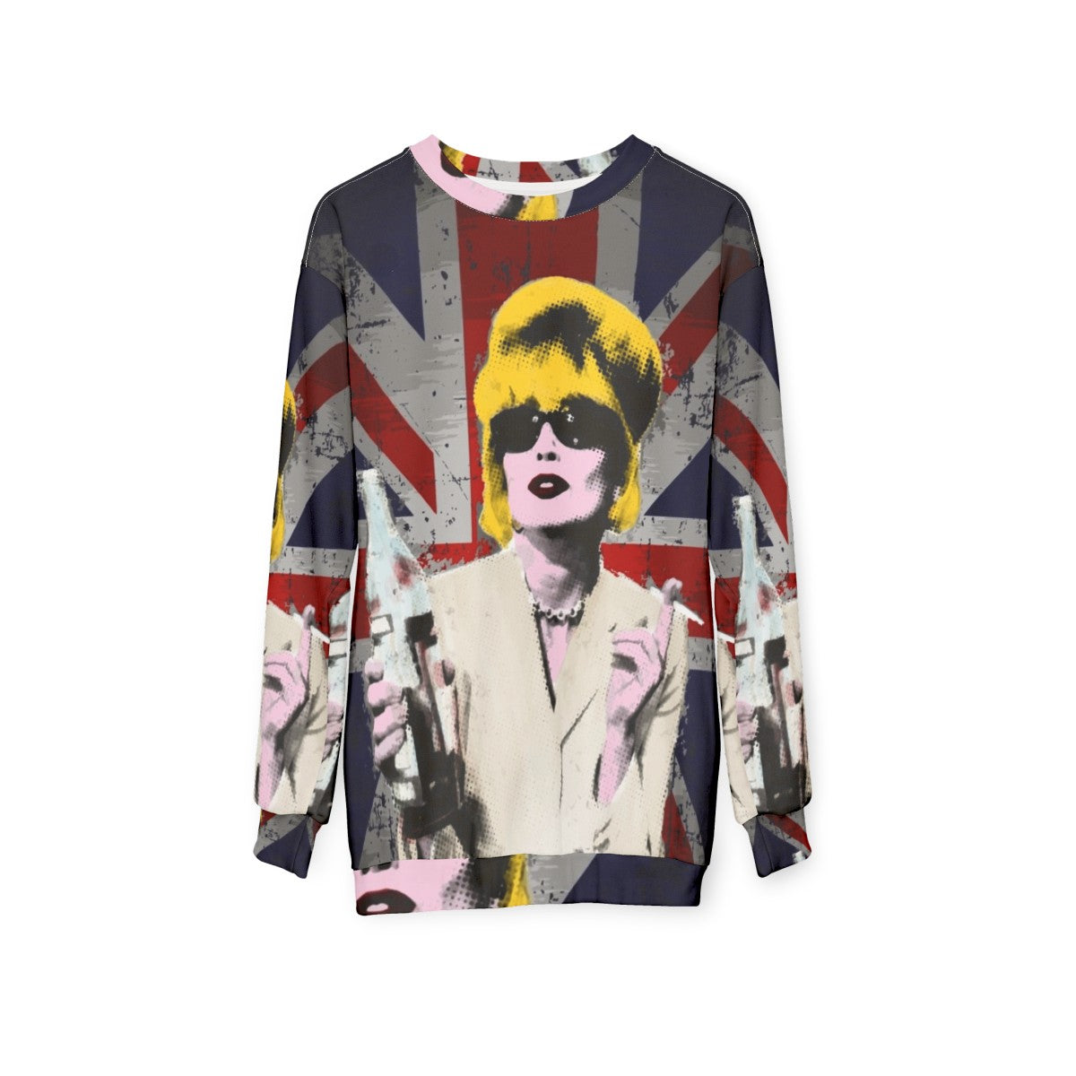 Absolutely Fabulous Sweatshirt featuring pop art design - hanging