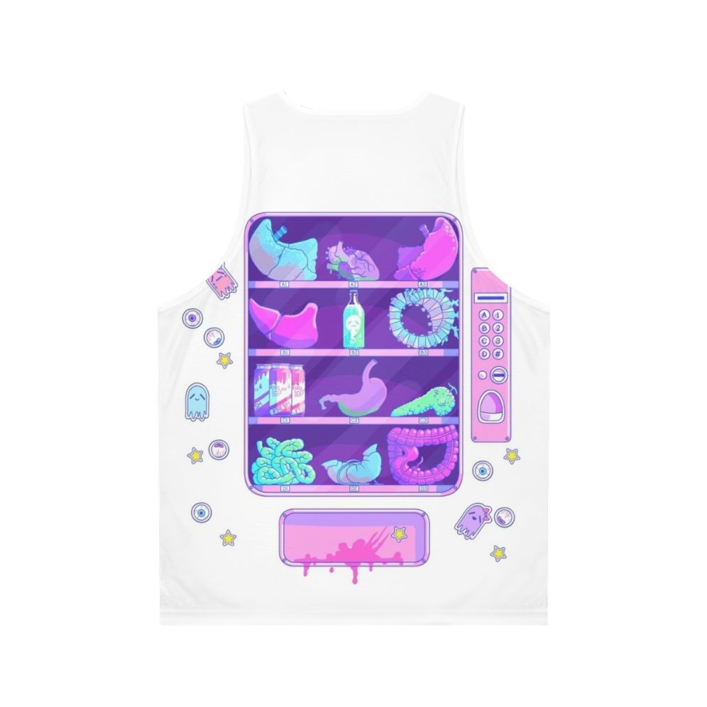 Pastel goth organ-themed unisex tank top - Back