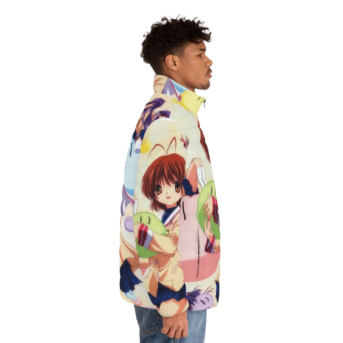 Clannad Anime Nagisa Furukawa Puffer Jacket - men side right