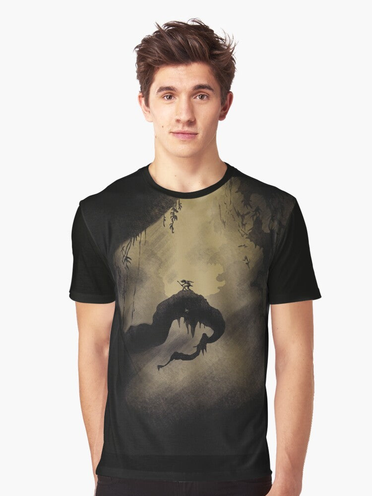 Tarzan graphic t-shirt with digital art illustration of the iconic Disney character - Men