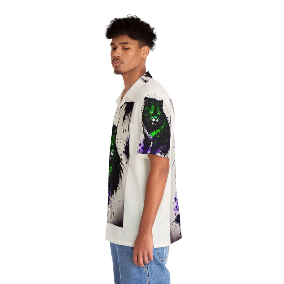 Monster Cat Hawaiian Shirt for Fantasy Lovers - People Left