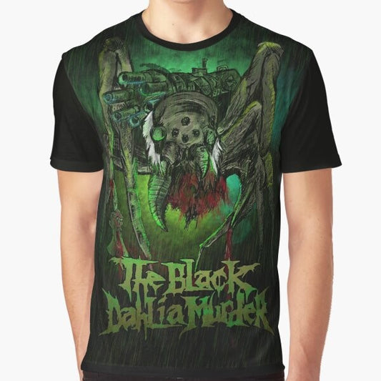 Black Dahlia Murder metal music graphic t-shirt featuring a post-apocalyptic horror design