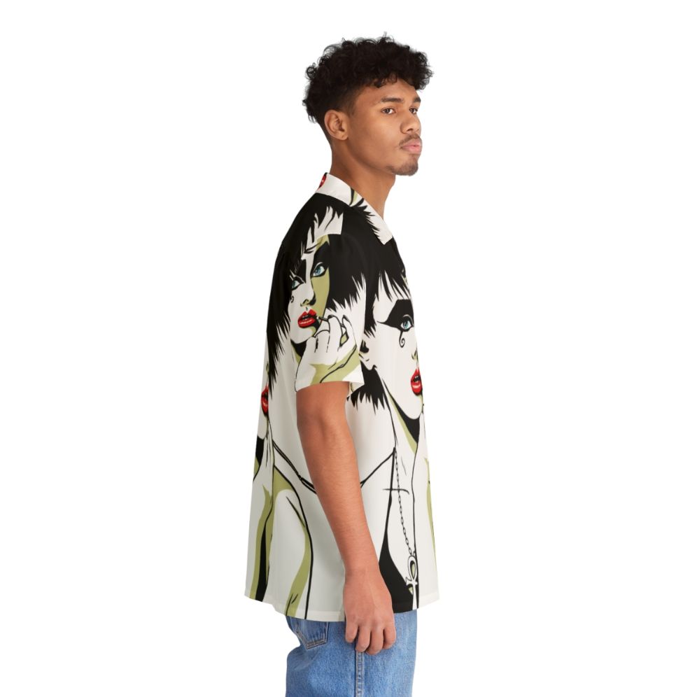 Goth Hawaiian Shirt with Vintage Punk Rock Style - People Pight