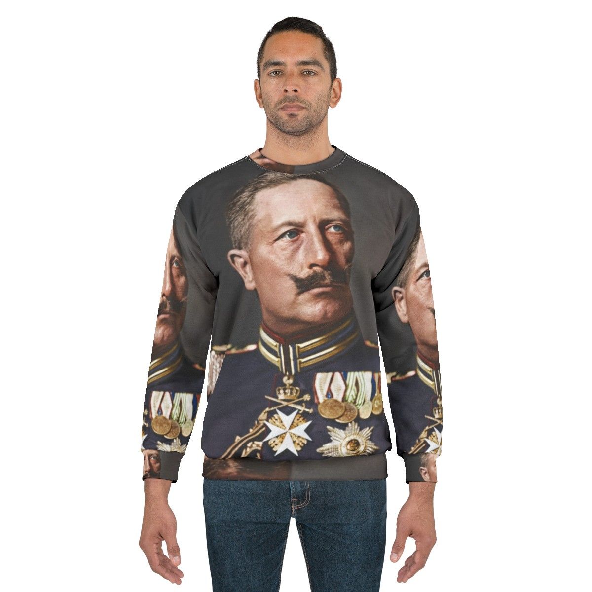 Kaiser Wilhelm II 1908 Colorized Historical Figure Sweatshirt - men