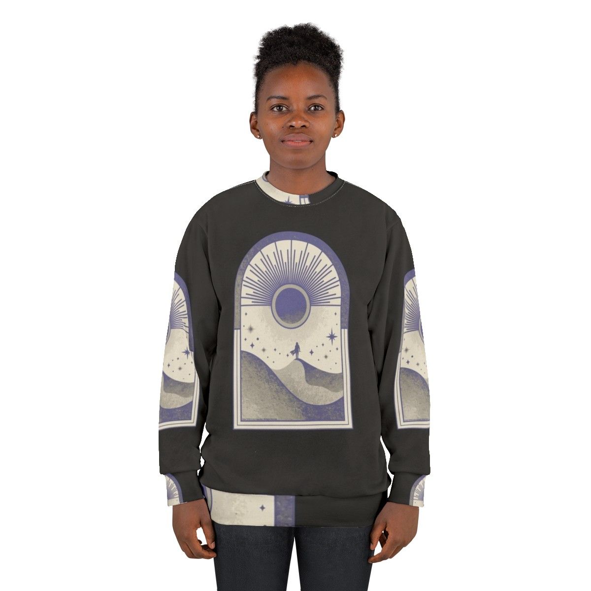 Dune Arrakis sci-fi sweatshirt featuring the iconic Dune movie logo - women