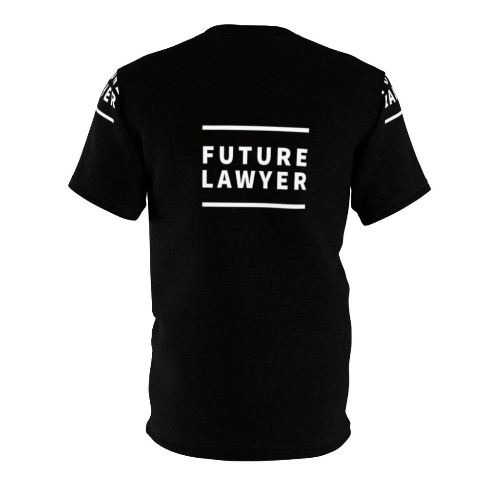 Stylish and inspiring women's t-shirt featuring the text "Note The Future Lawyer" - Back