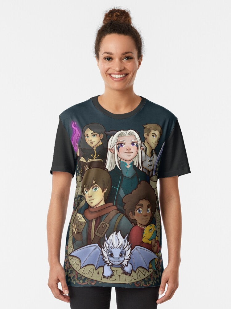 Fantasy epic "The Future King" graphic t-shirt featuring characters from the Netflix series - Women