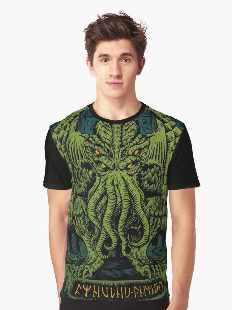 Graphic t-shirt featuring the Cthulhu, the cosmic horror from H.P. Lovecraft's "Call of Cthulhu" - Men