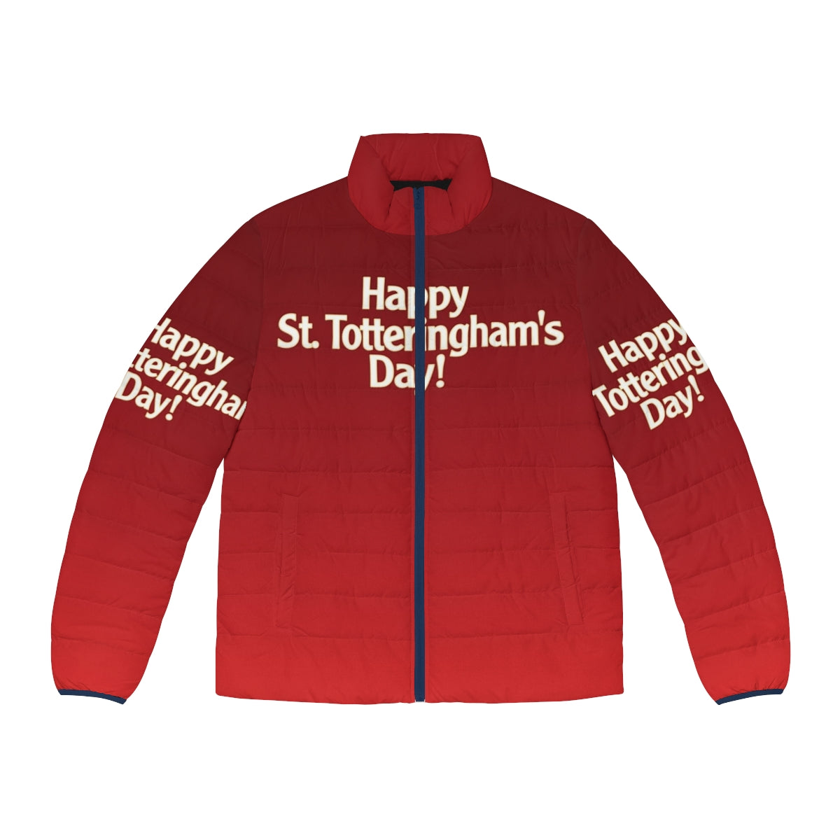 Arsenal FC Gooners Puffer Jacket featuring the St Totteringham's Day design