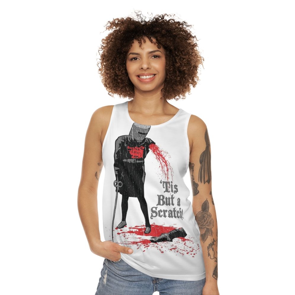 Unisex "Tis But A Scratch" Monty Python Tank Top - women