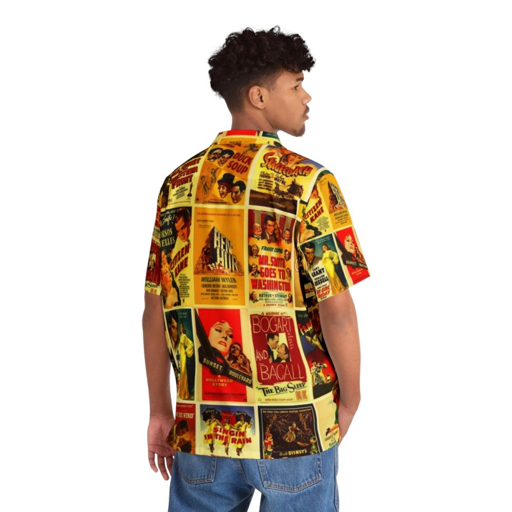 Vintage Hawaiian shirt featuring classic Hollywood movie posters - People Back