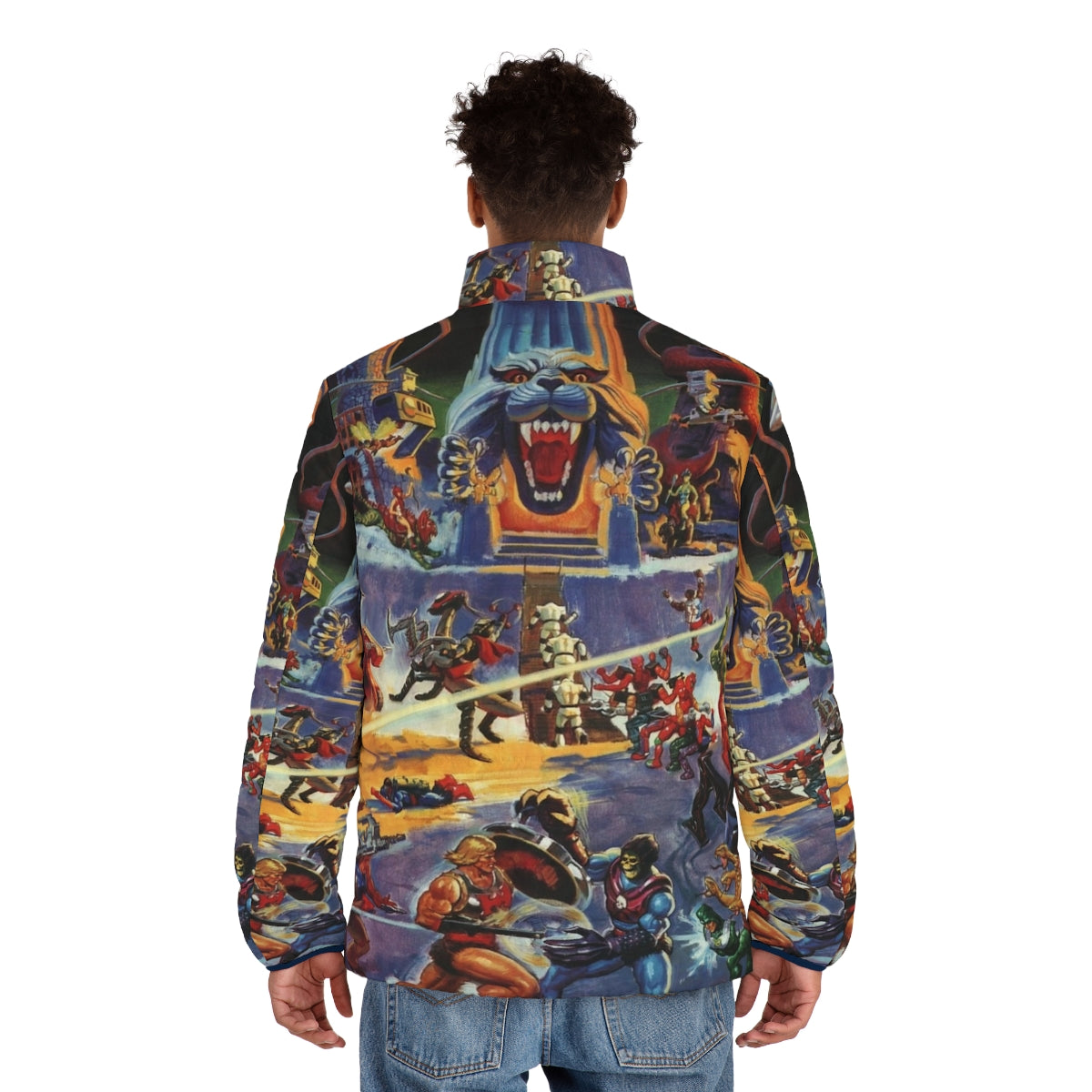 Masters of the Universe Puffer Jacket featuring He-Man and the Power of Grayskull - men back