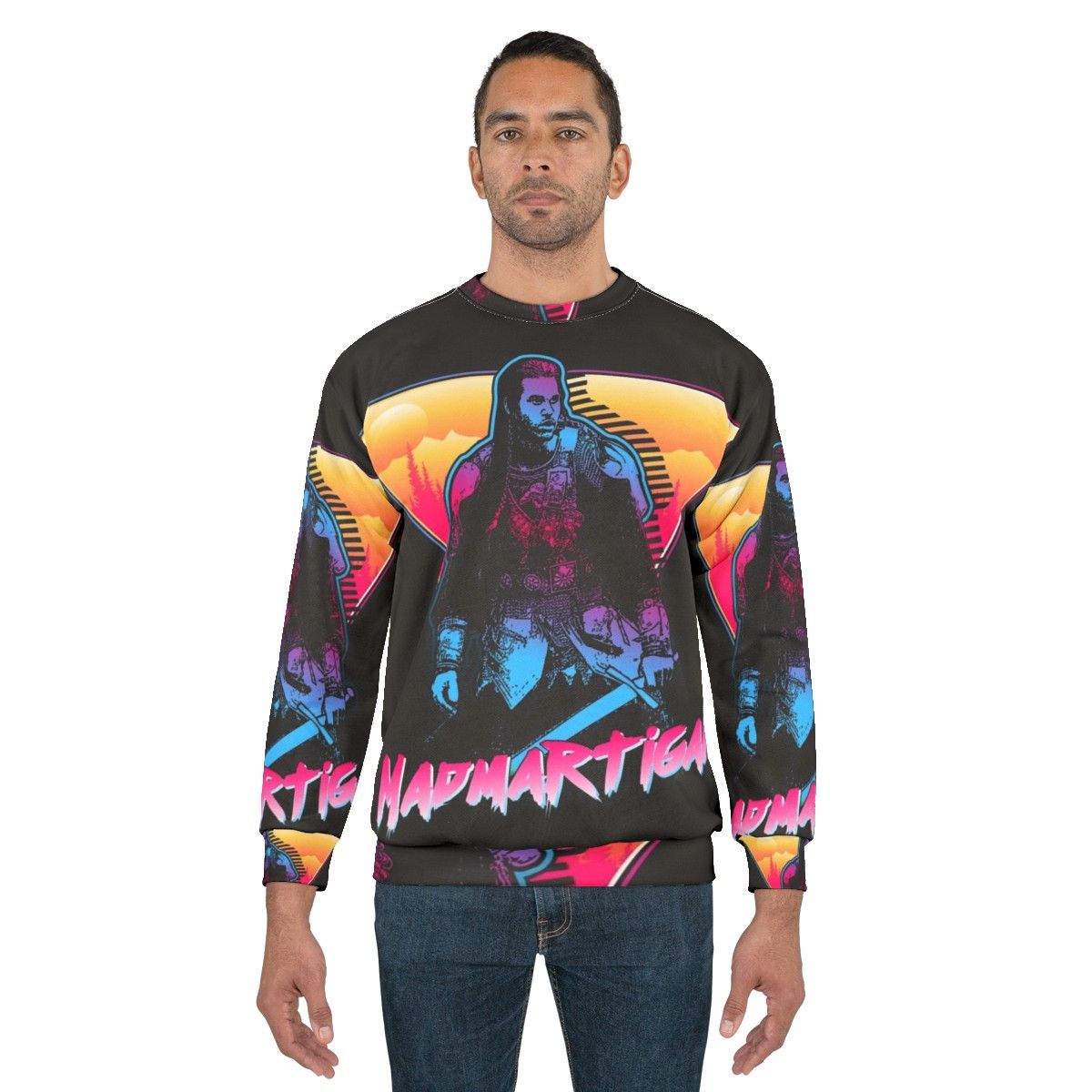 Madmartigan Outrun Style Sweatshirt - Willow Movie Fan Art - men