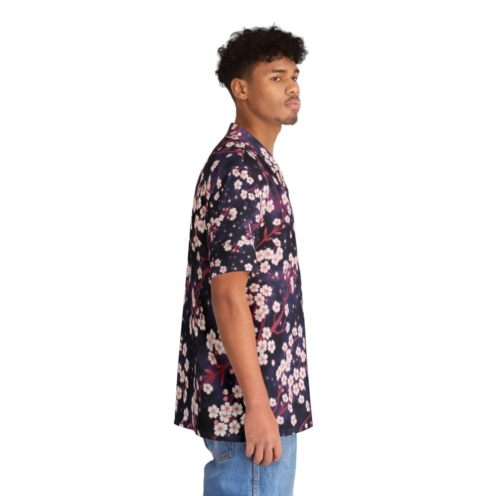 Celestial Sakura Galaxy Pattern Hawaiian Shirt - People Pight