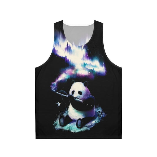 Unisex tank top with a cosmic universe and nature design