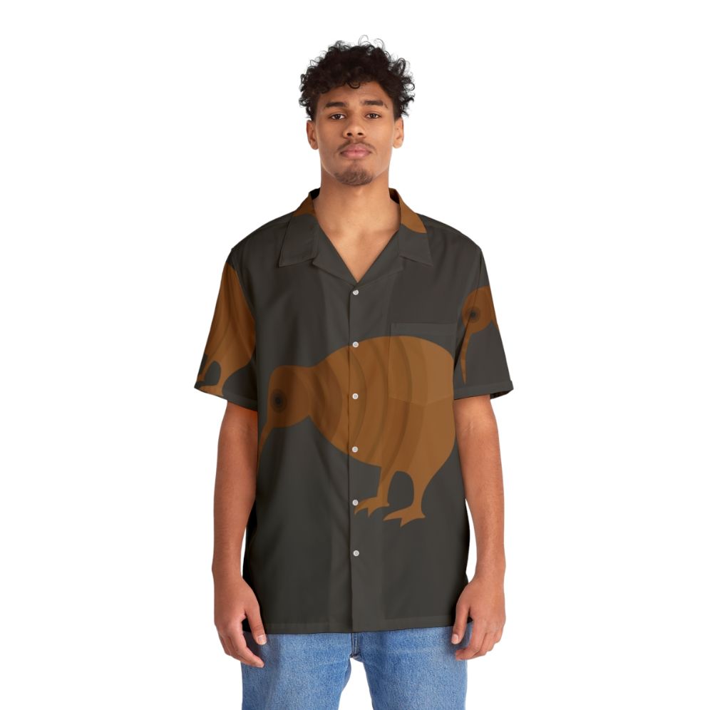 Kiwi Legendary Animals Hawaiian Shirt featuring a colorful abstract design of the iconic New Zealand kiwi bird - People Front