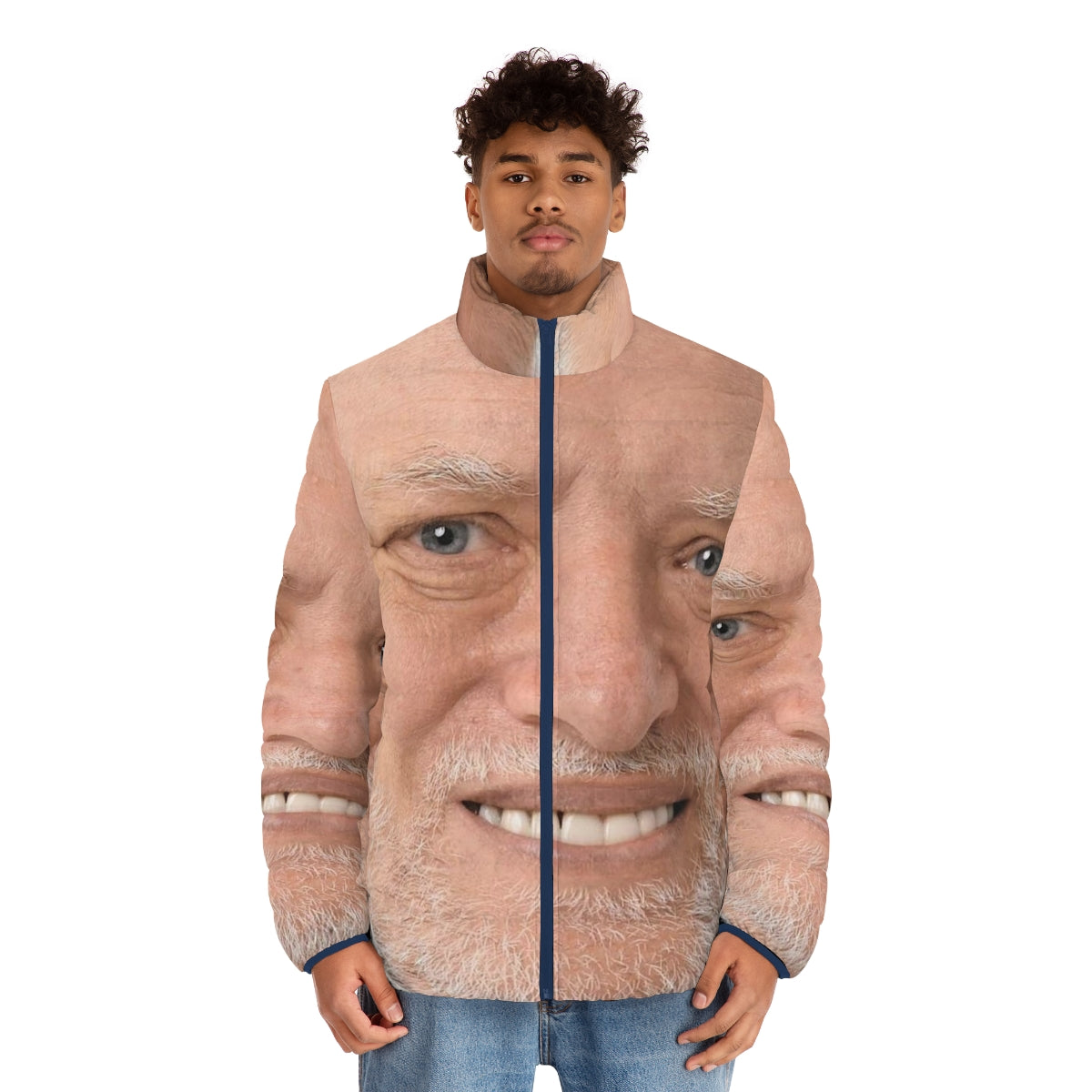 Hide The Pain Harold HD Puffer Jacket - Legendary Memetic Streetwear - men front