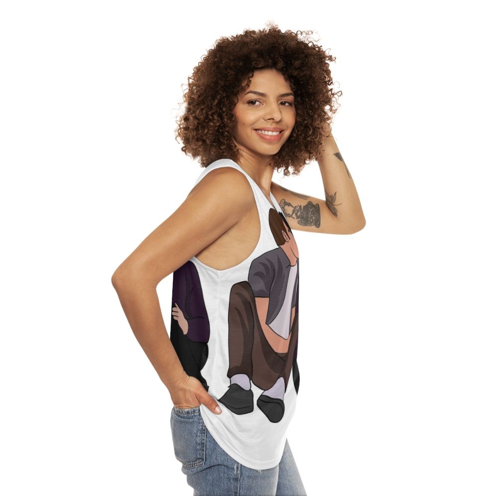 Heartstopper Nick and Charlie Friendship Unisex Tank Top - women side