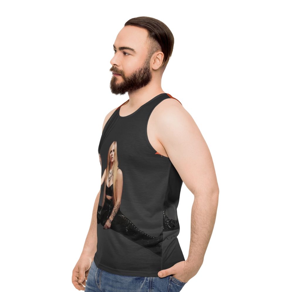 Avril Lavigne Love Sux Deluxe Unisex Tank Top - men side