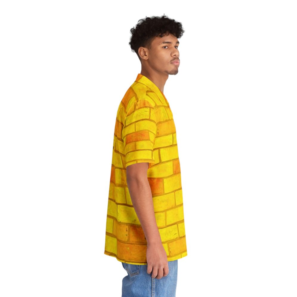 Classic Yellow Brick Road Hawaiian Shirt featuring Wizard of Oz inspired design - People Pight