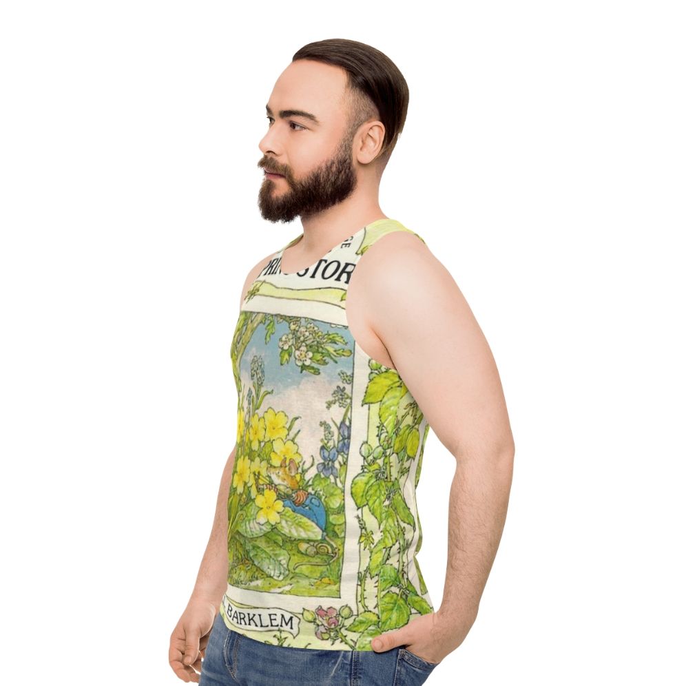 Brambly Hedge Spring Story Floral Unisex Tank Top - men side