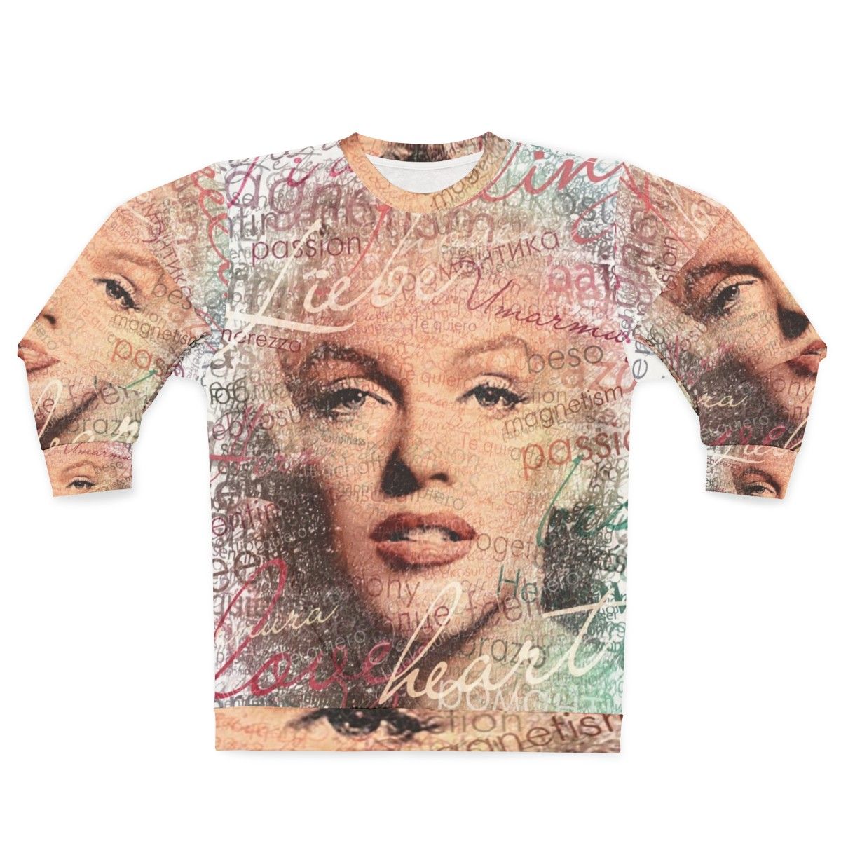 Marilyn Monroe Words Portrait Sweatshirt