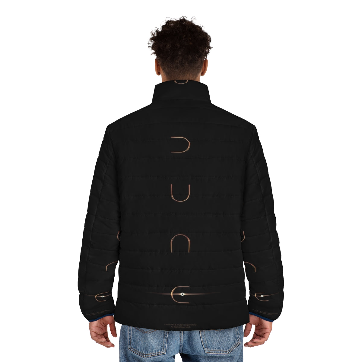 Dune Part II Puffer Jacket featuring the Atreides House emblem - men back