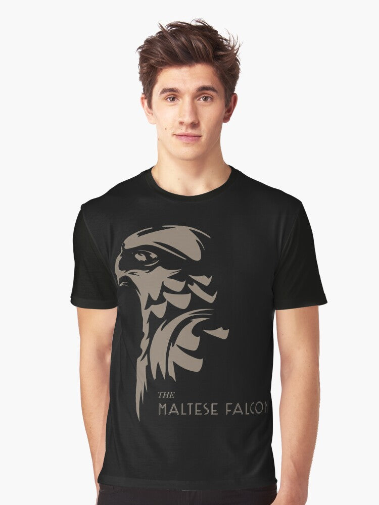 The Maltese Falcon Graphic T-Shirt featuring Humphrey Bogart in the classic film noir - Men