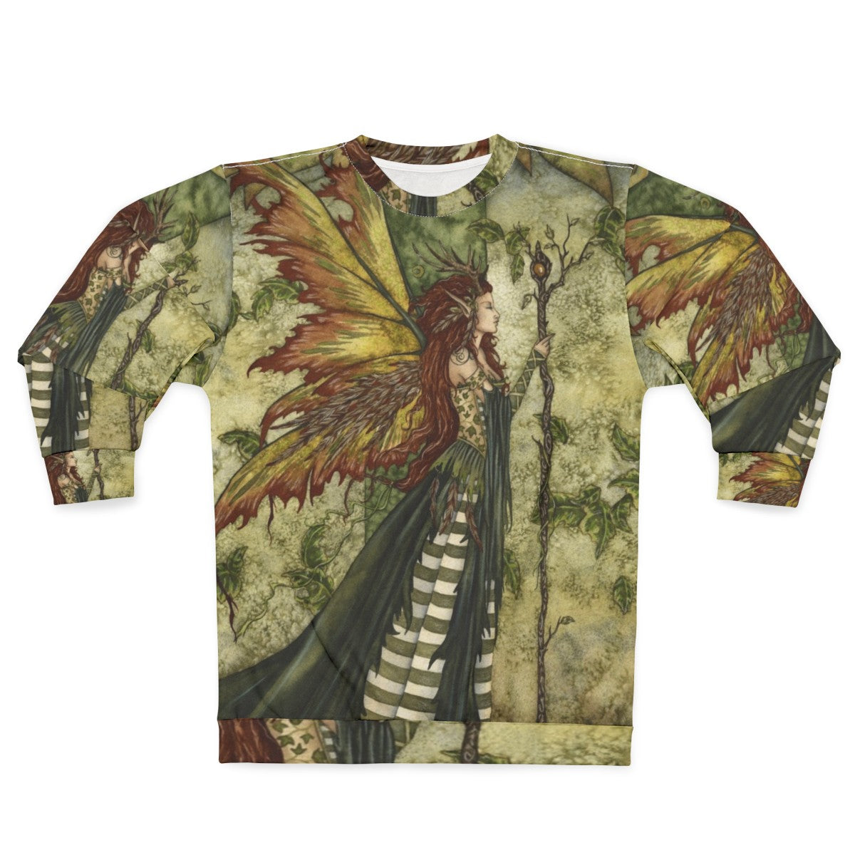 Fairy Fantasy Green Women's Sweatshirt by Amy Brown