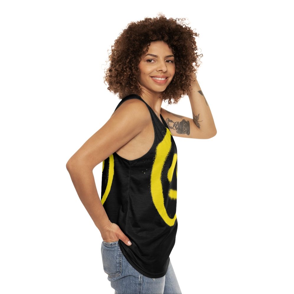 I O Unisex Tank Top for EDM and Rave Lovers - women side