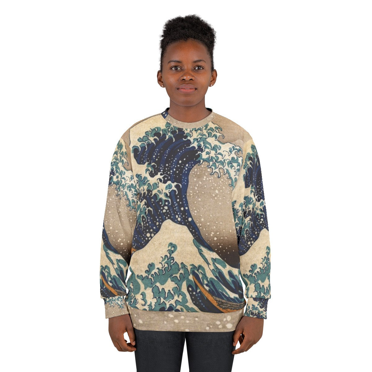 "The Great Wave Off Kanagawa" Japanese art sweatshirt - women