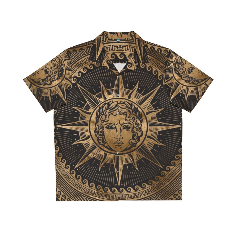 Apollo Sun God Greek Key Hawaiian Shirt