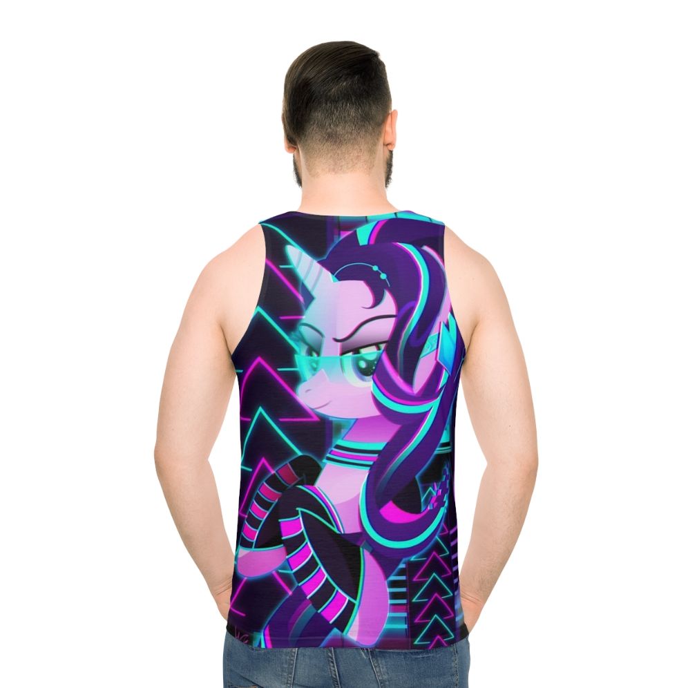 Retro synthwave starlight glimmer unisex tank top - men back