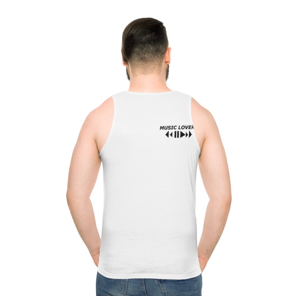 Unisex music lover tank top - men back