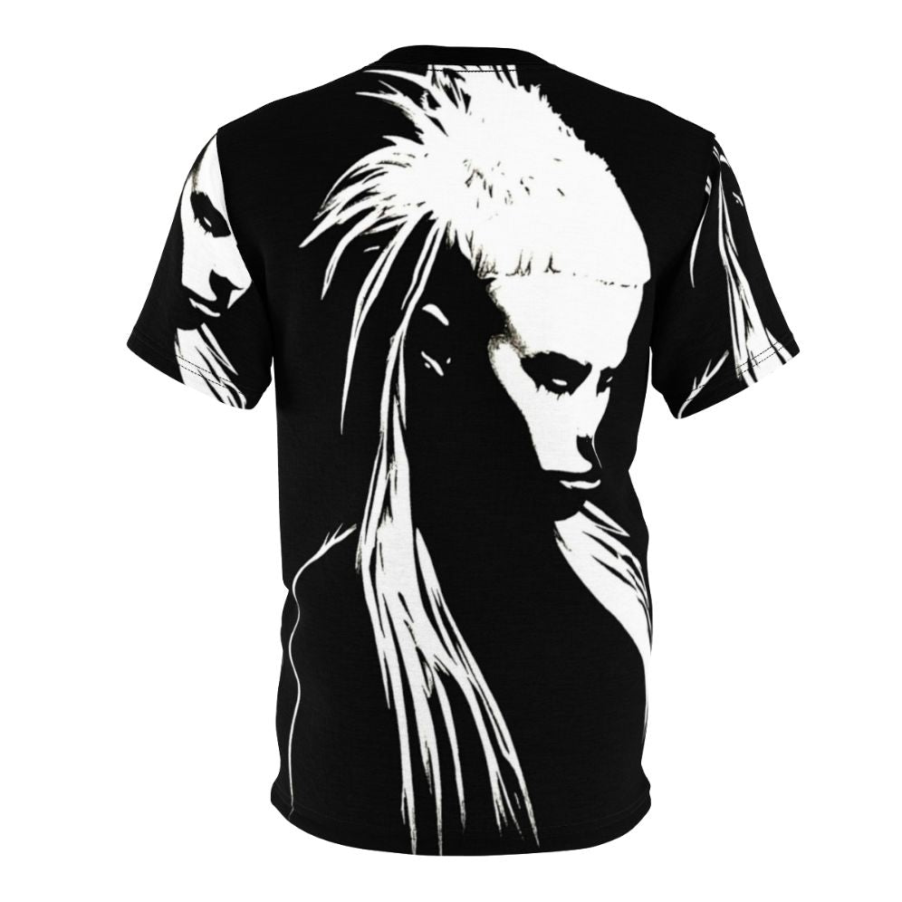 Yolandi Visser portrait pen and pencil drawing t-shirt design, inspired by the alternative South African music group Die Antwoord - Back