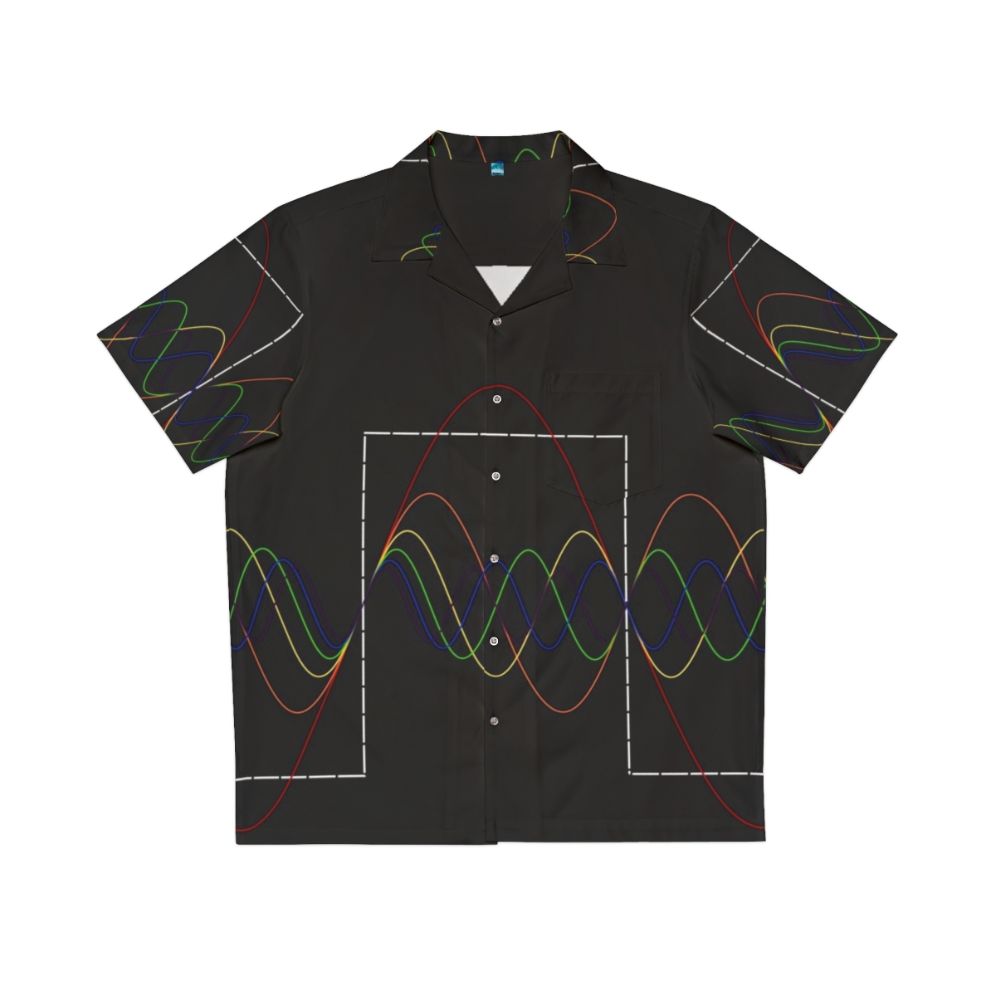 Dark edition Hawaiian shirt featuring a square wave Fourier transform design