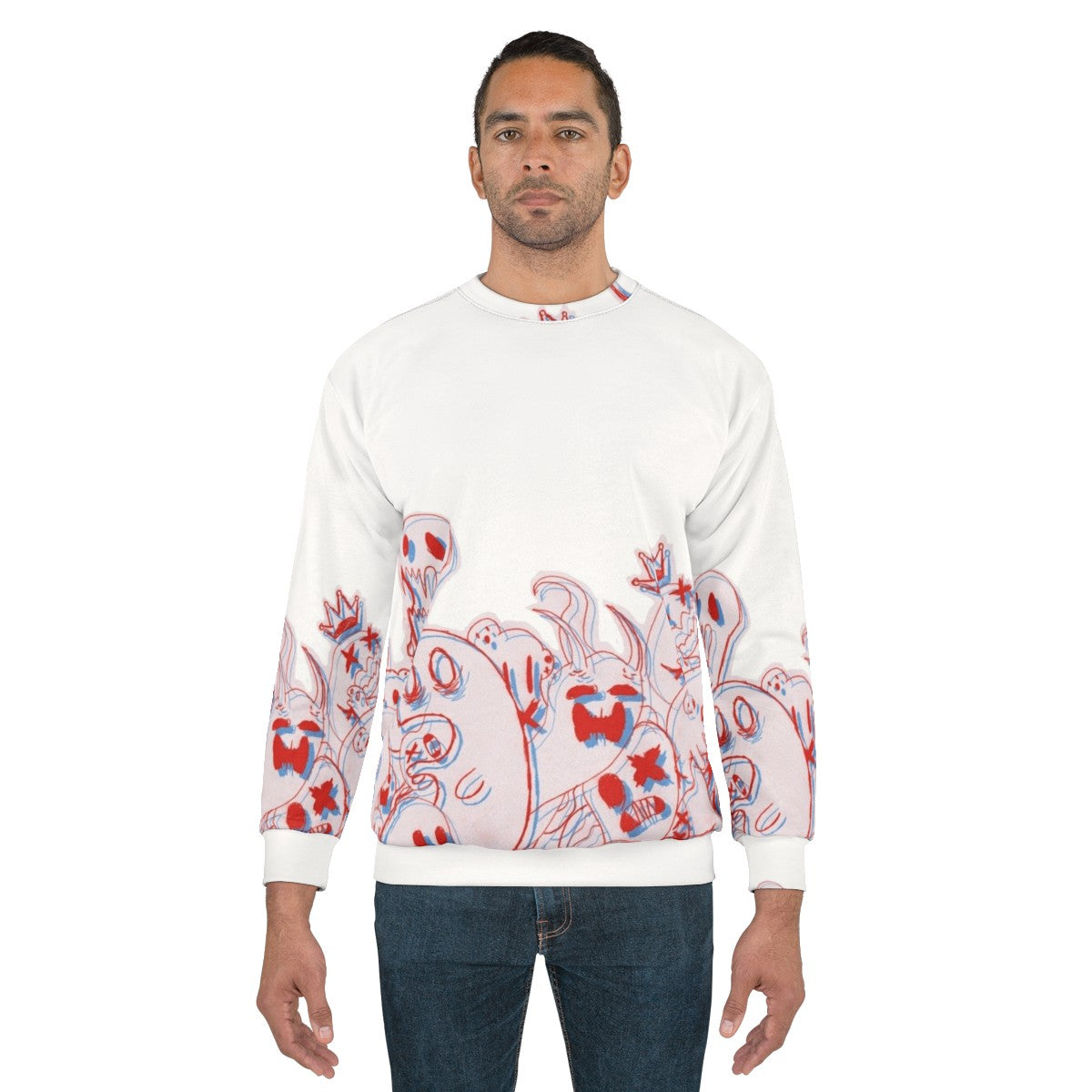 Off Ghosts Spooky Sweatshirt with 3D Ghost Design - men