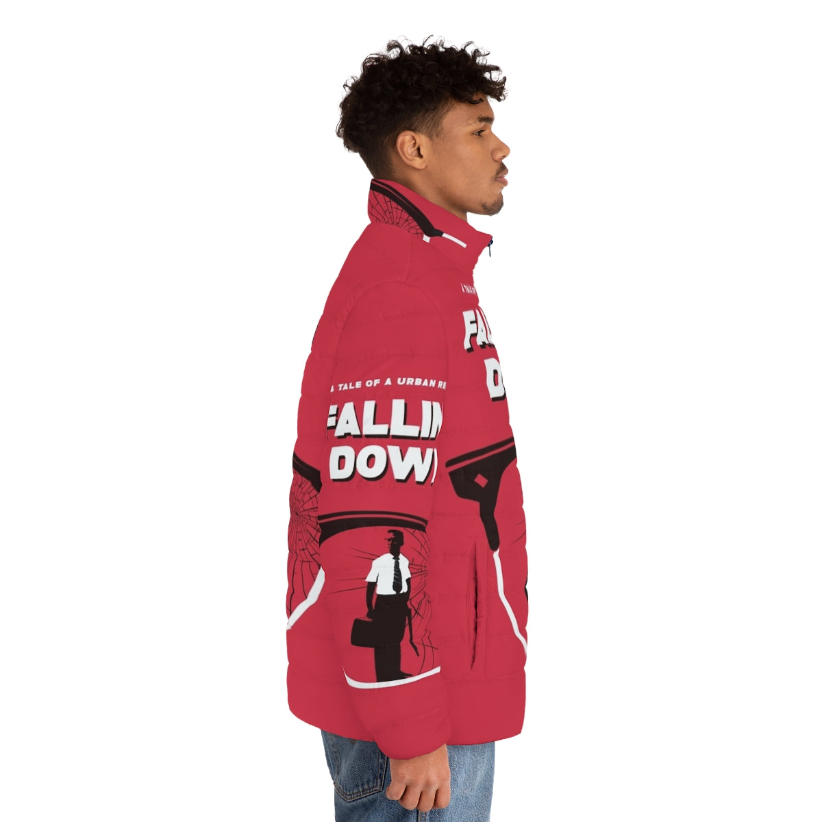 Retro puffer jacket inspired by the 1993 film 'Falling Down' starring Michael Douglas - men side right