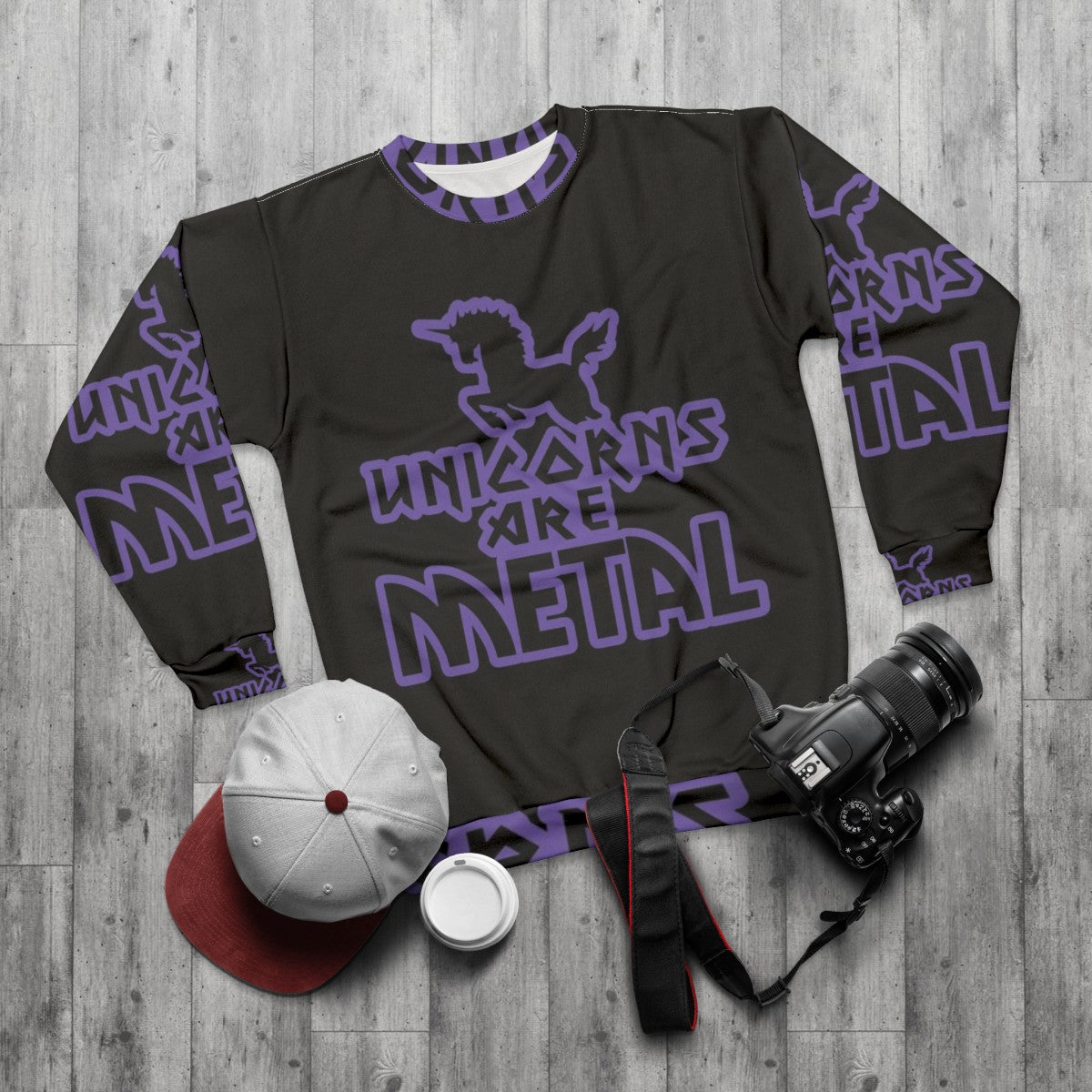 Legendary unicorns are metal sweatshirt - flat lay