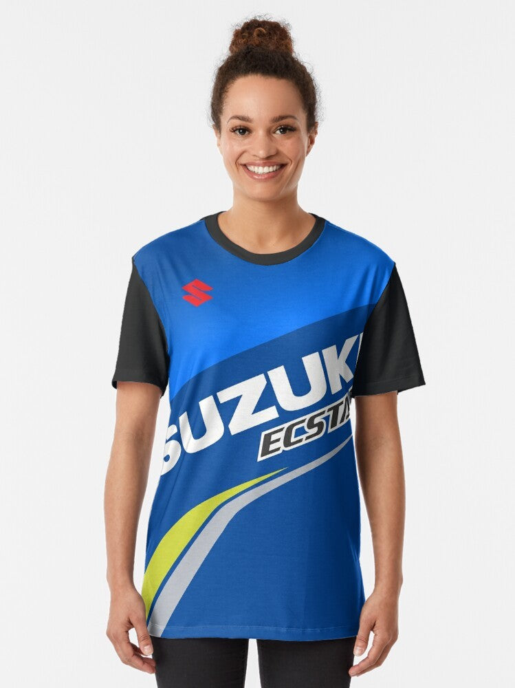 Suzuki MotoGP Graphic T-Shirt featuring the Suzuki Ecstar team livery - Women