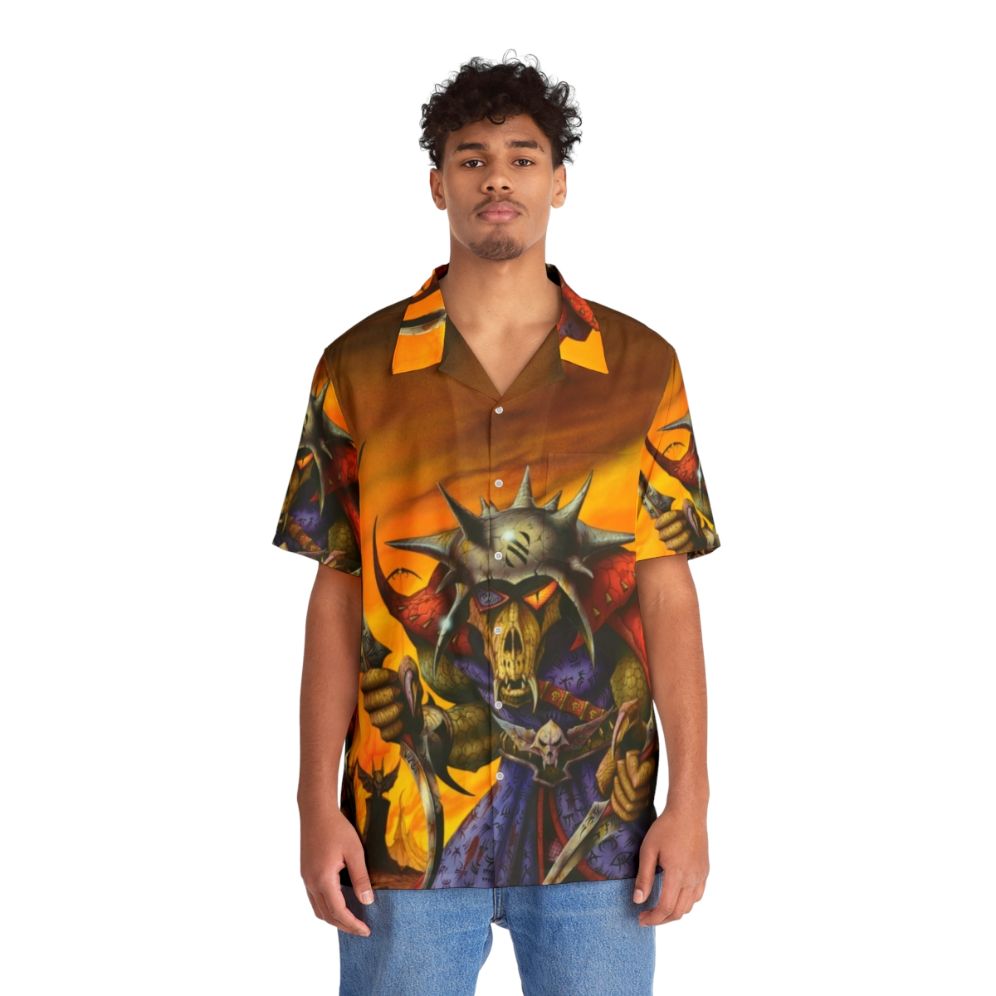 "No Means Of Escape" Heavy Metal Hawaiian Shirt featuring album cover art - People Front