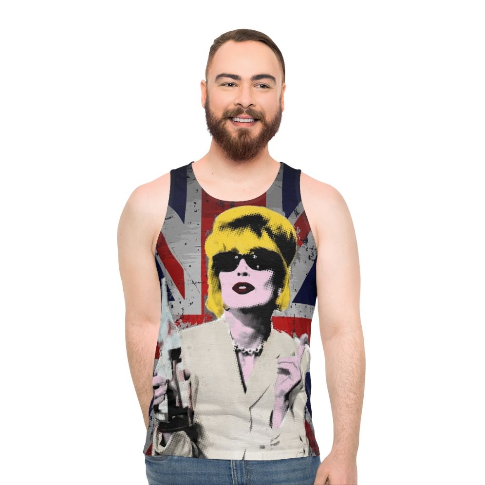 Fabulous unisex tank top with pop art inspired retro British design - men