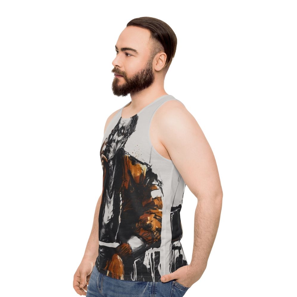 Disco Elysium Ritual Unisex Tank Top - men side