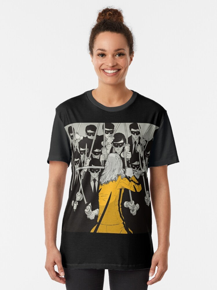 Kill Bill Cult Classic Graphic T-Shirt featuring the iconic imagery from the Quentin Tarantino film - Women