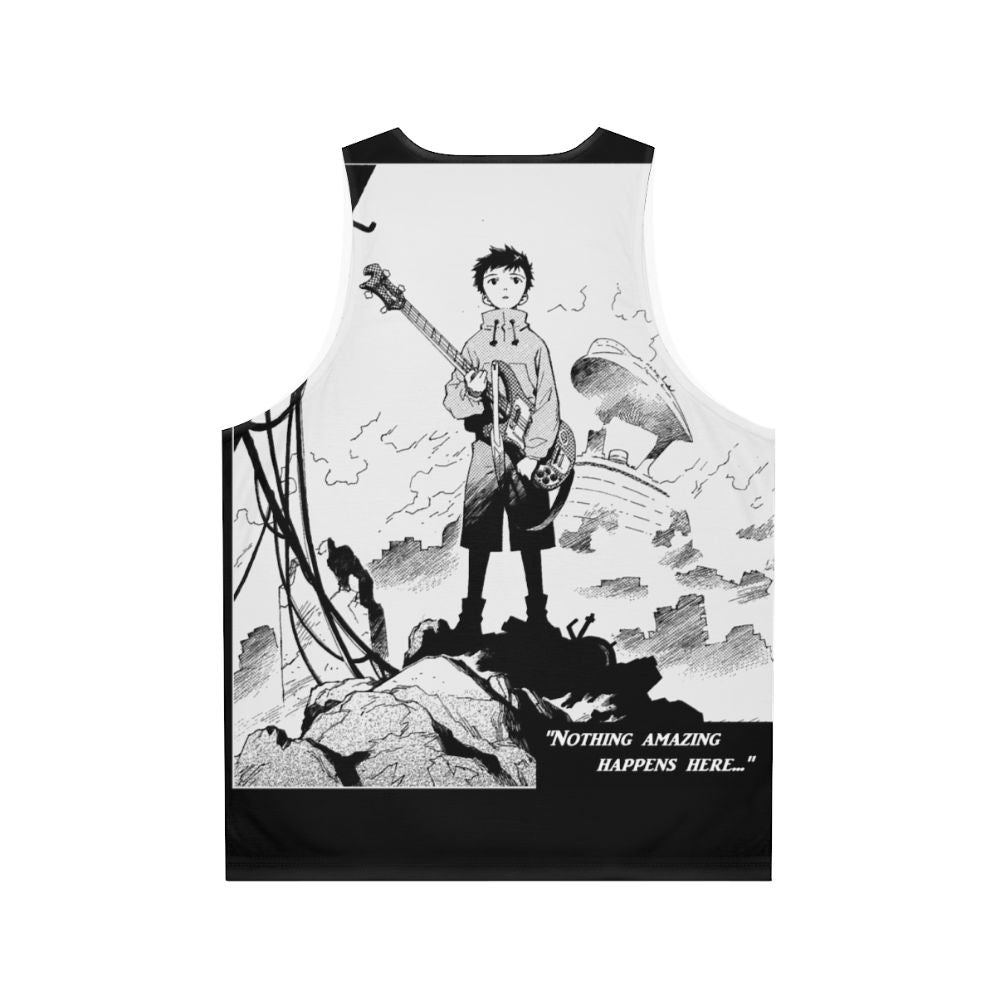 Unisex 'Nothing Amazing Happens Here' FLCL Anime Tank Top - Back