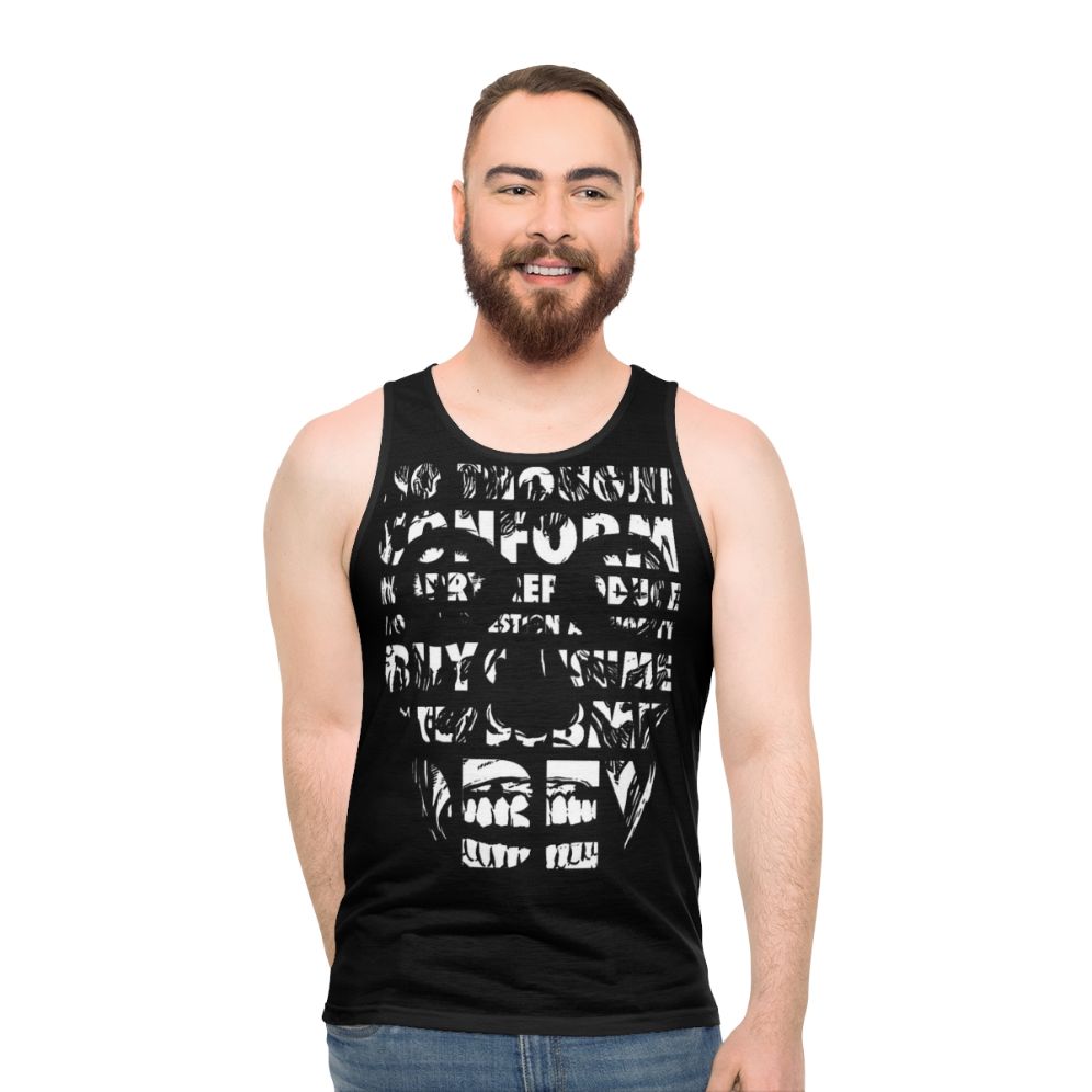 "They Live" Unisex Black and White Tank Top - men