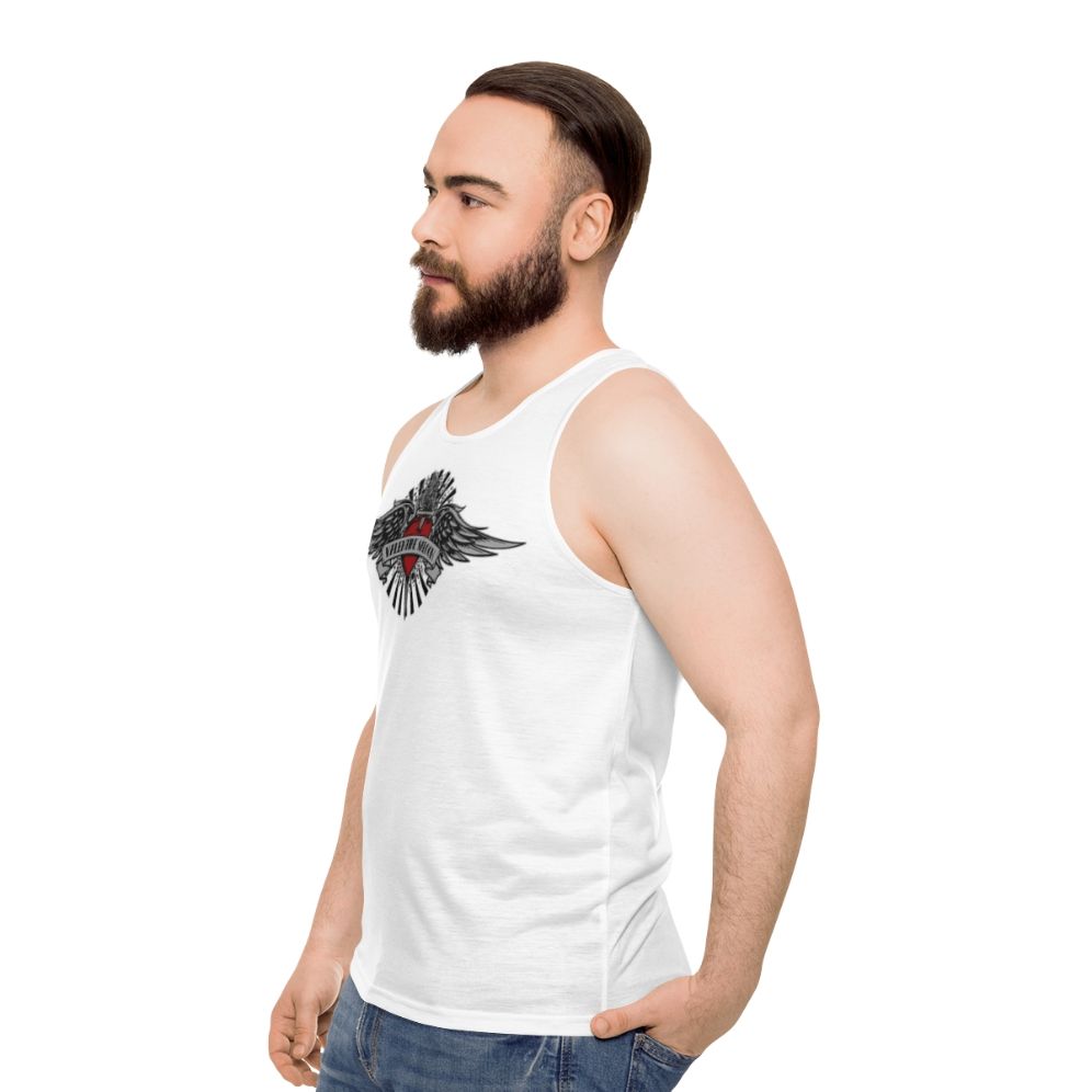 Unisex Valentine's Day Music Themed Tank Top - men side